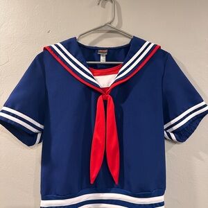 Stranger Things Scoops Ahoy Nautical top